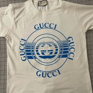 GUCCI Interlocking G Logo Crew Neck T-Shirt Sz Medium